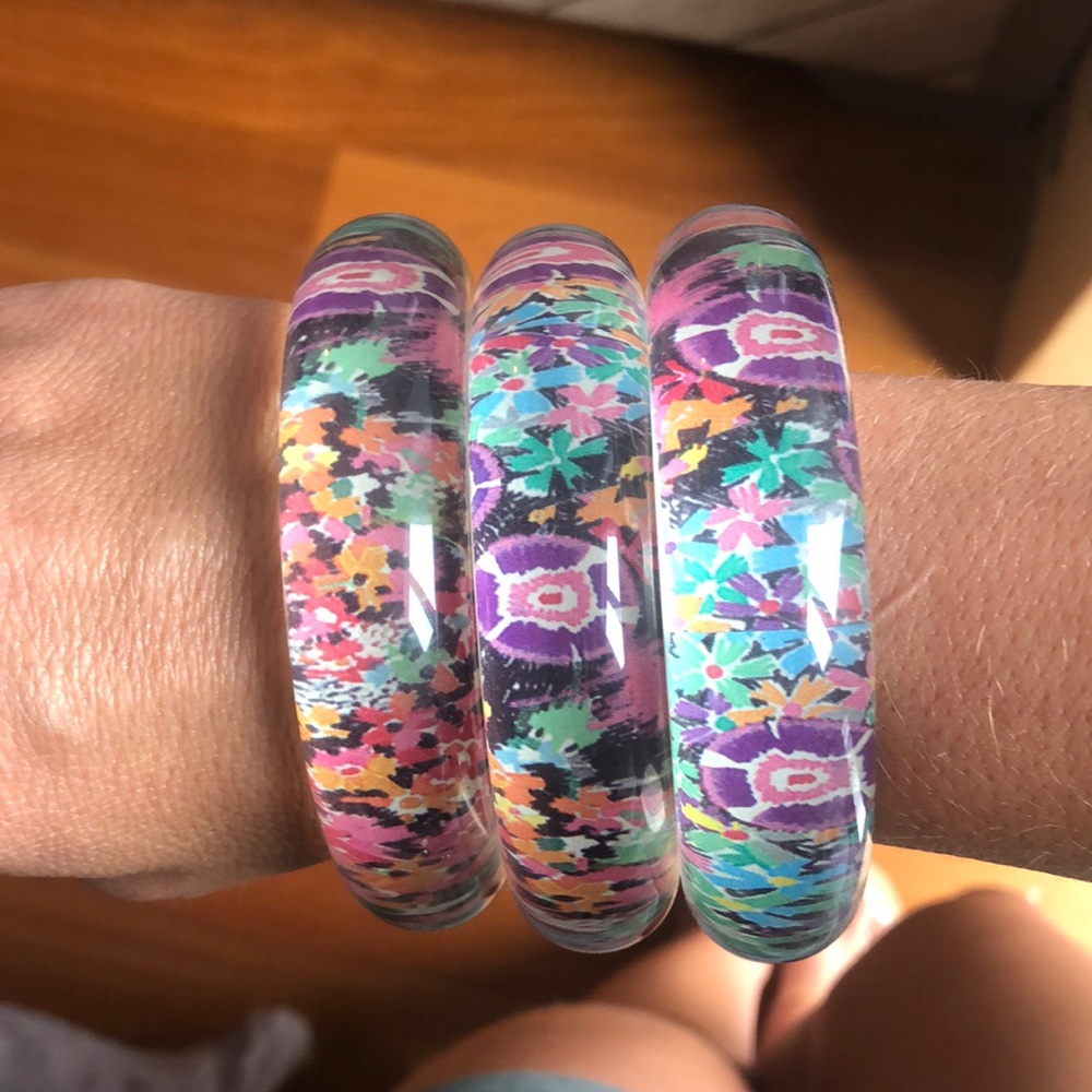 See by Chloe resin floral bracelets (3)